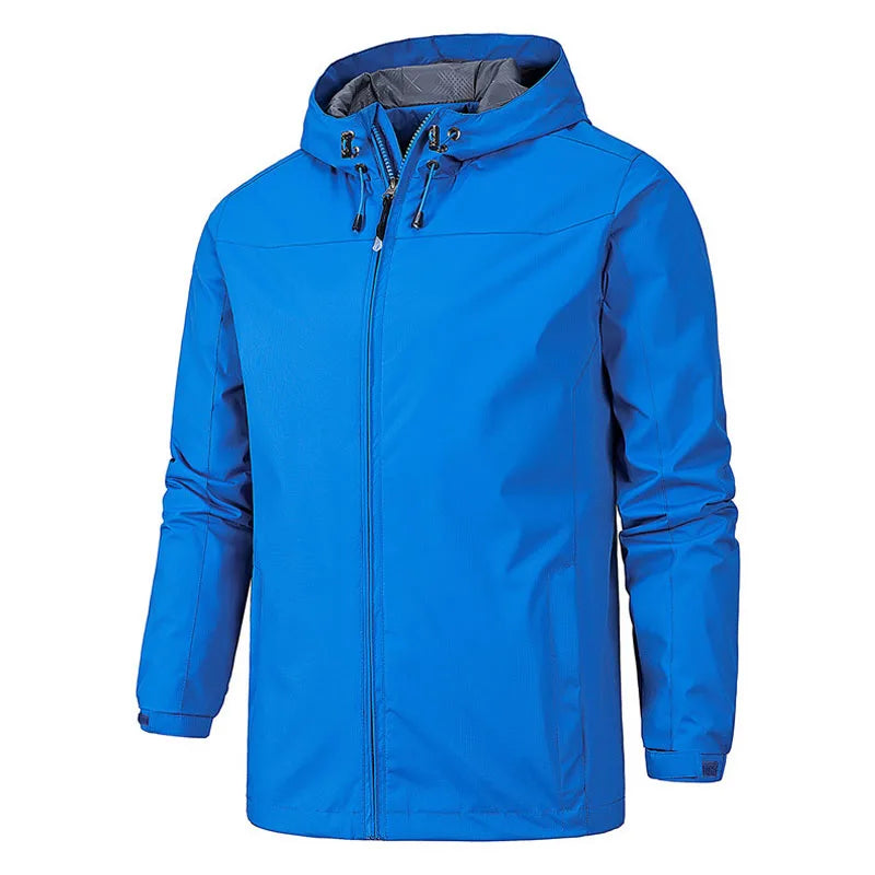 Chaqueta impermeable con capucha para hombre
