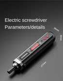 Mini tournevis électrique magnétique avec lampe intégrée + Accessoires