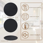 Lot de 6 Sous-Verres en Silicone 10 cm – Antidérapants & Réutilisables – Pour Verres, Tasses & Desserts