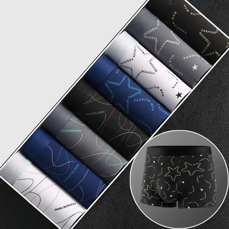 Pack de 8 bóxers estampados para hombre - Suaves y cómodos