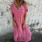 Robe Vintage d'Été en Lin & Coton Fluide et Légère