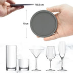 Lot de 6 Sous-Verres en Silicone 10 cm – Antidérapants & Réutilisables – Pour Verres, Tasses & Desserts