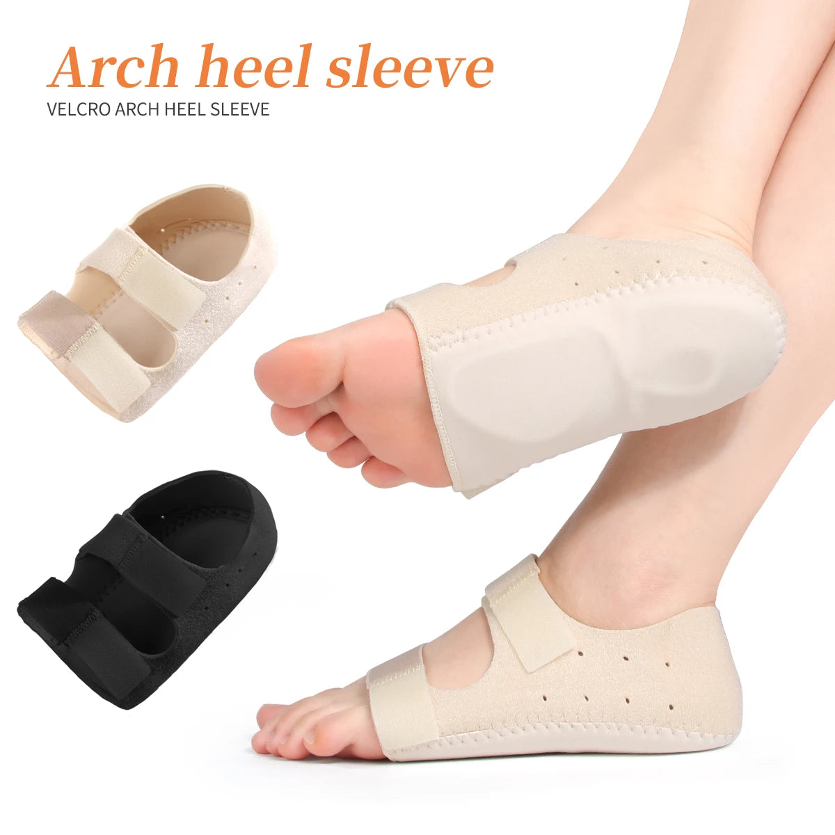 Support talon en gel réglable — amorti anti-choc, soulagement fasciite plantaire