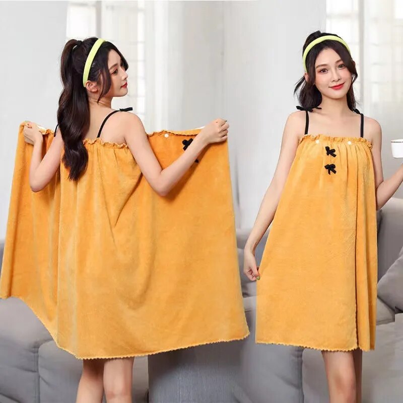 Toalla de baño tipo albornoz con broches - ULTRA absorbente