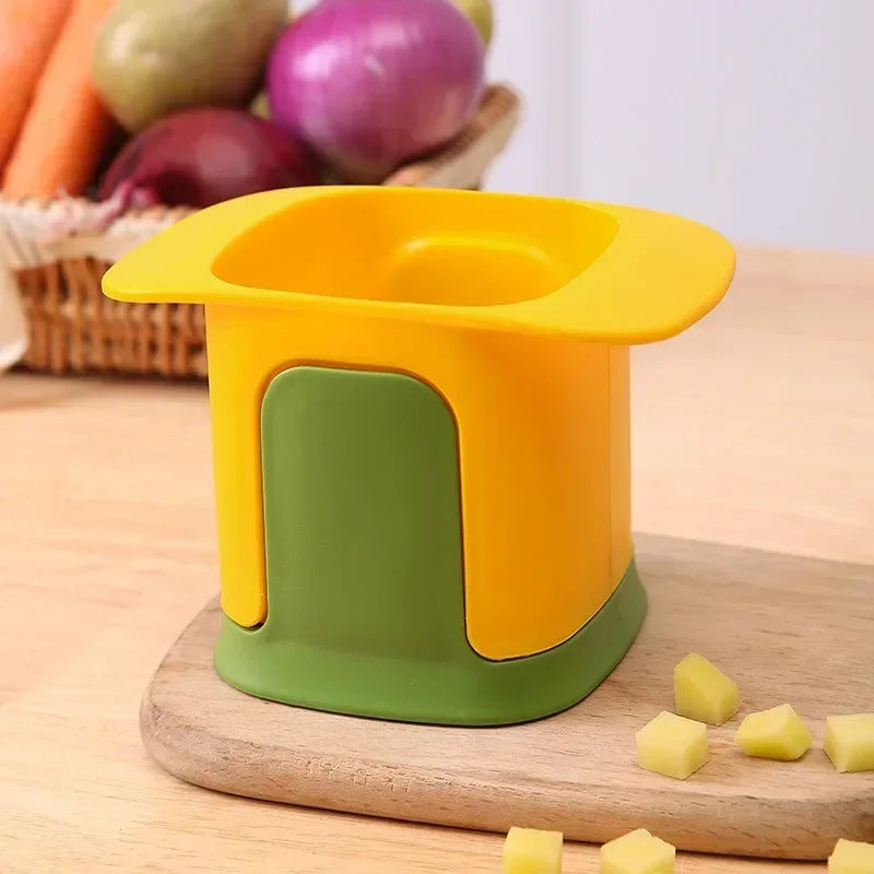 Picadora de verduras multifuncional de plástico - cortador rápido de patatas fritas y cebolla en dados