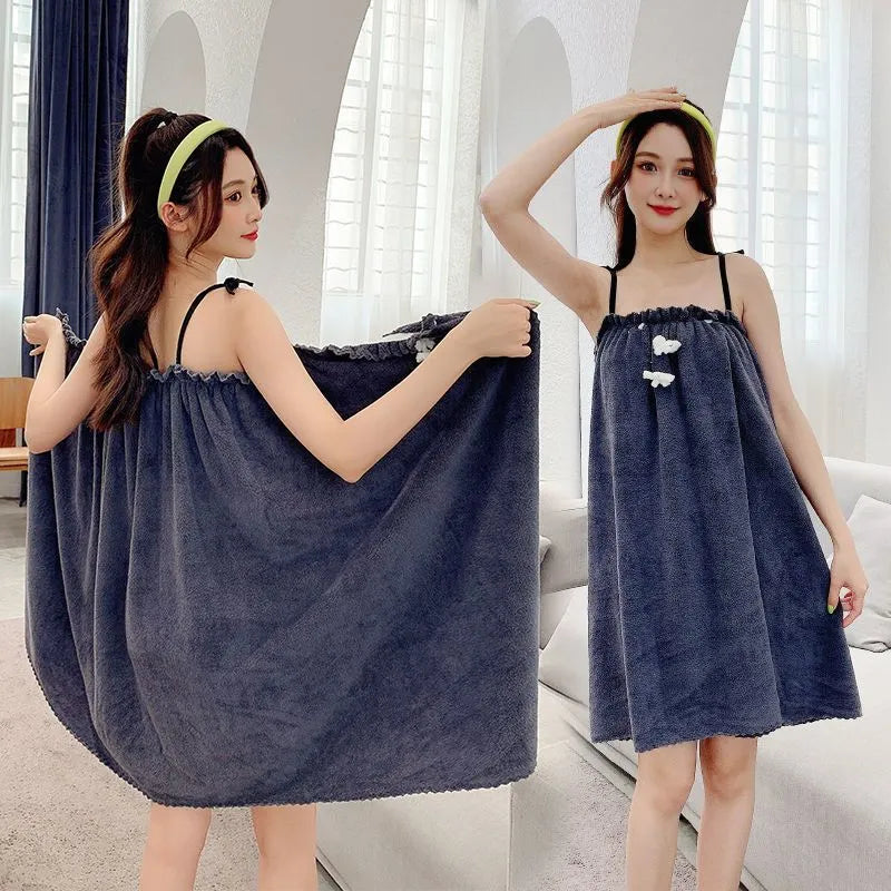 Toalla de baño tipo albornoz con broches - ULTRA absorbente