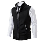 Gilet sans manches à maille col cheminé Homme