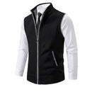 Gilet sans manches à maille col cheminé Homme