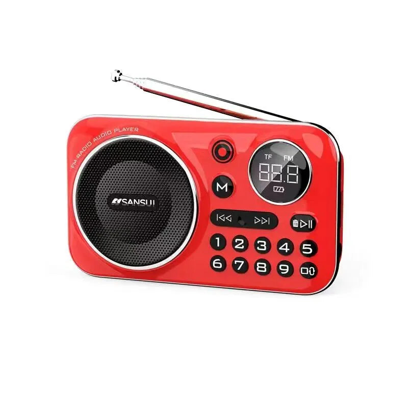 Mini Radio FM Vintage 4 en 1 con función de grabación - Bluetooth + Lector USB y Tarjeta SD