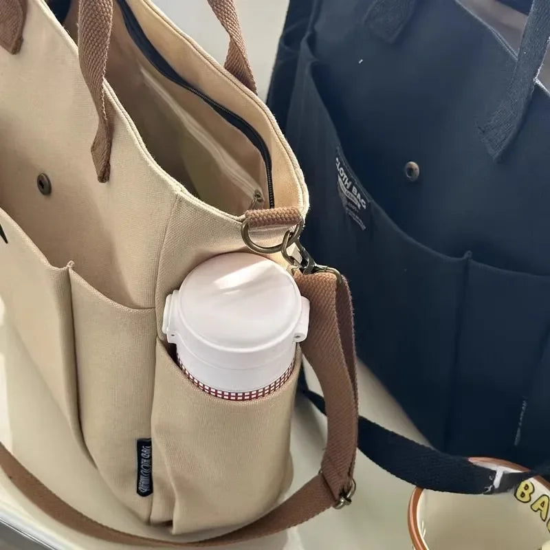 Sac Cabas en Toile Grande Capacité – Multi-Poches Pratiques