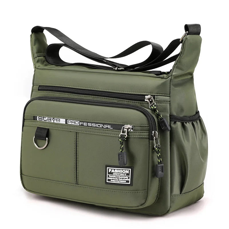 Bandolera multibolsillos para hombre – Tejido Oxford resistente