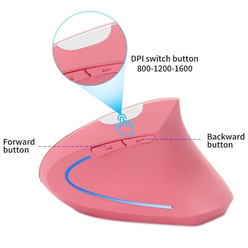 Souris Verticale Sans Fil Ergonomique Anit-douleurs — Confort optimal & Prise en Main Naturelle