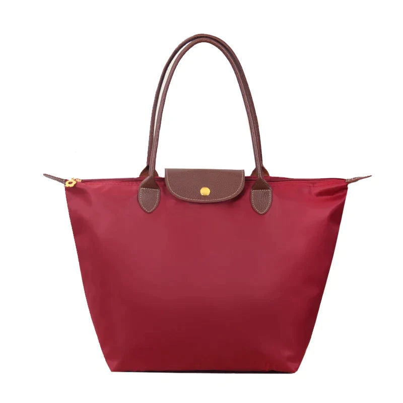 Bolso de mano plegable de nailon impermeable