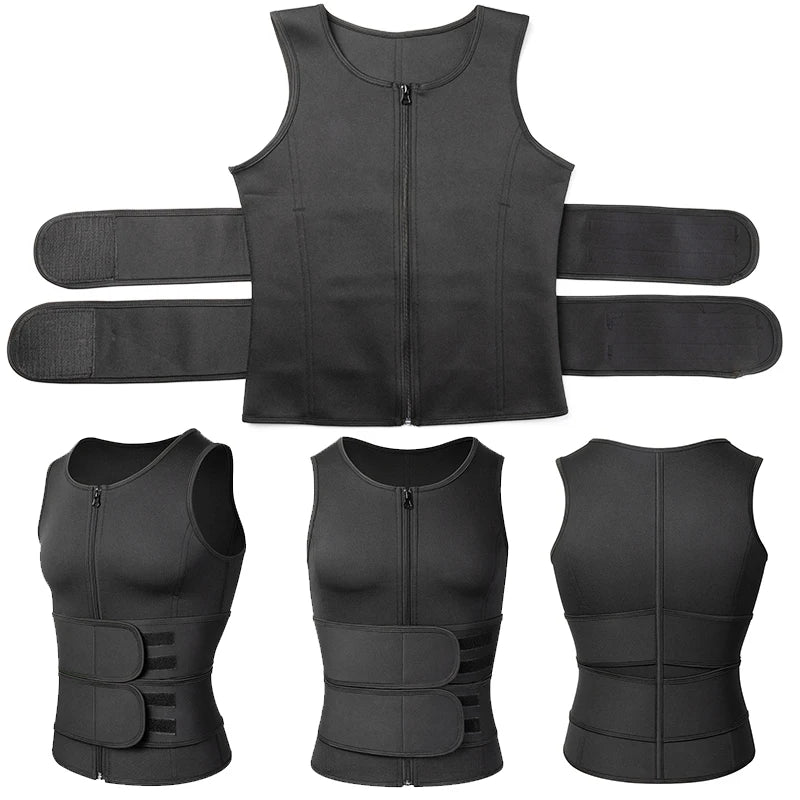Chaleco de compresión adelgazante quemagrasas para hombre