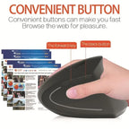 Souris Verticale Sans Fil Ergonomique Anit-douleurs — Confort optimal & Prise en Main Naturelle
