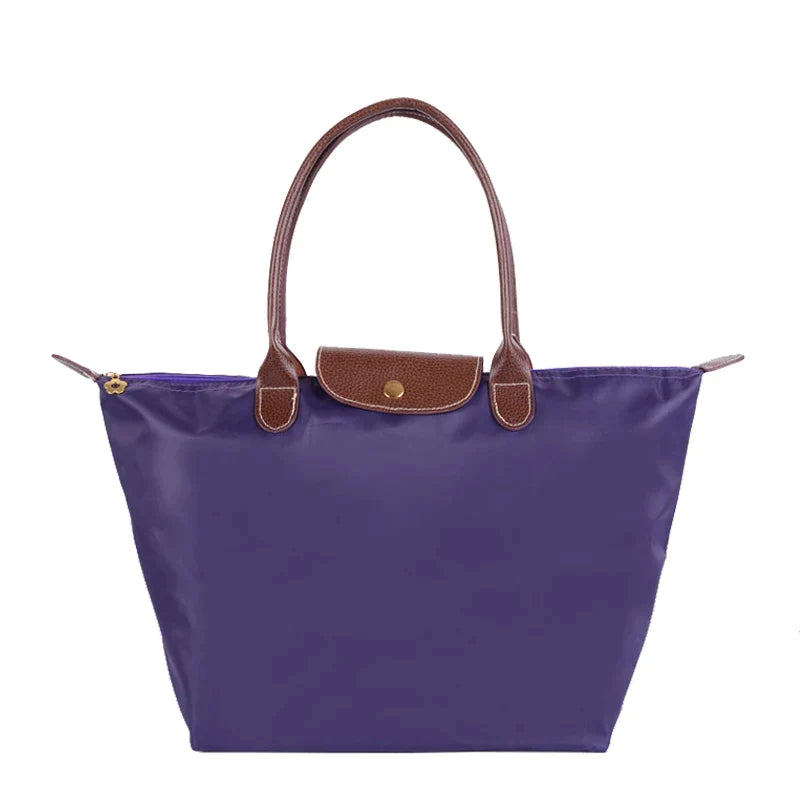 Bolso de mano plegable de nailon impermeable