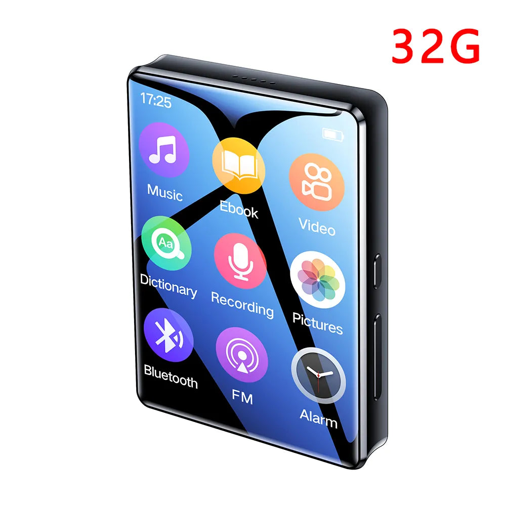 Mini reproductor de MP3 Pantalla táctil de 2,4 pulgadas Bluetooth - Radio FM y Dictáfono integrados