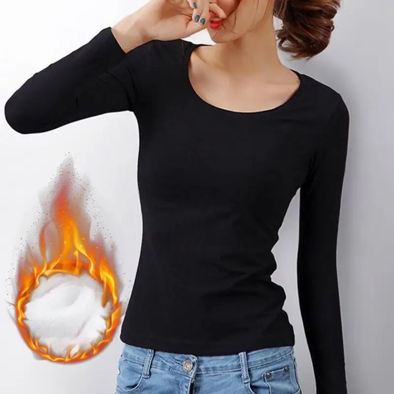 Camiseta informal de manga larga - Interior de borreguillo