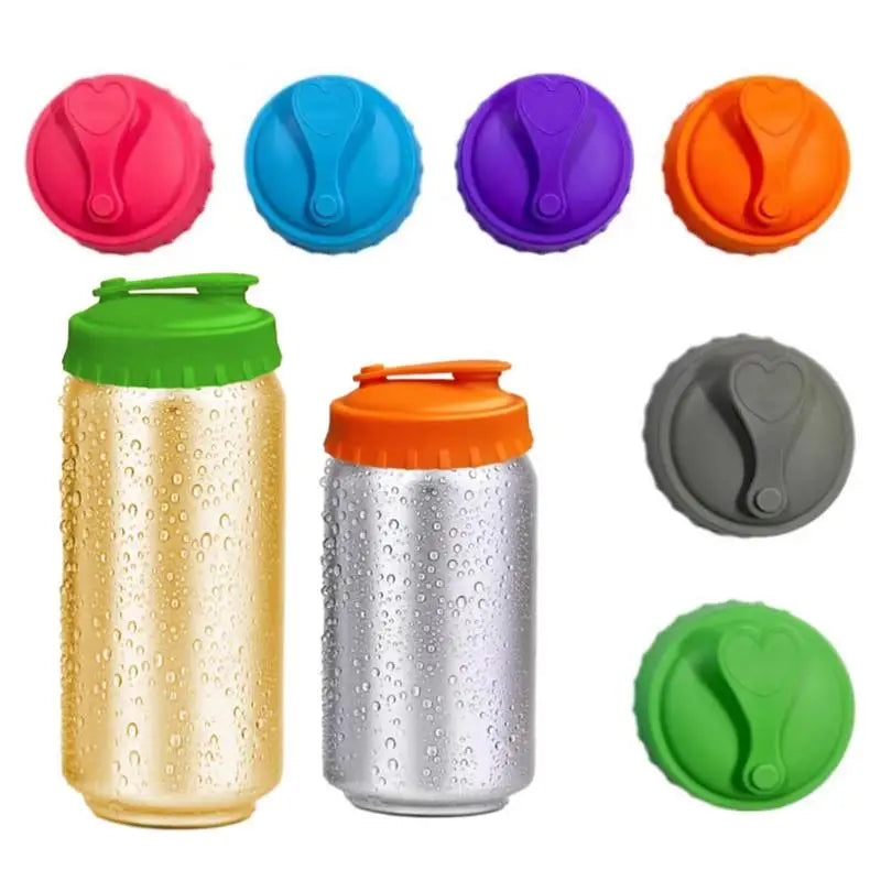 Bouchons Silicone Réutilisables pour Canettes – 6 Pièces