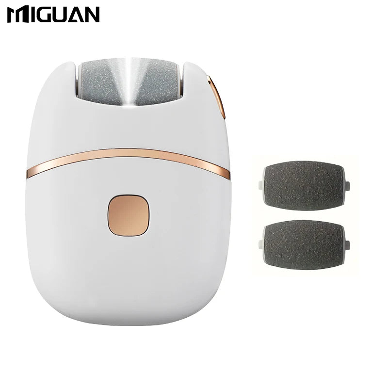Râpe Électrique Rechargeable avec éclairage LED pour Pieds Doux