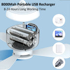 Ventilateur de Plafond Portable - Lumière LED Intégrée et Télécommande