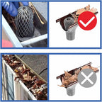 Lot de 4 Filtres à Feuilles en Aluminium pour Gouttière