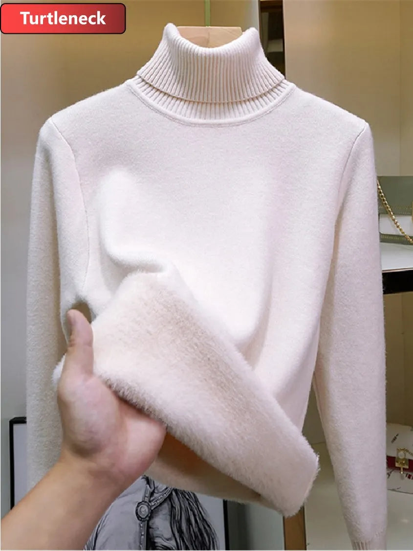 Jersey Slim Cuello Cisne - Interior de Felpa Suave