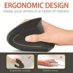 Souris Verticale Sans Fil Ergonomique Anit-douleurs — Confort optimal & Prise en Main Naturelle