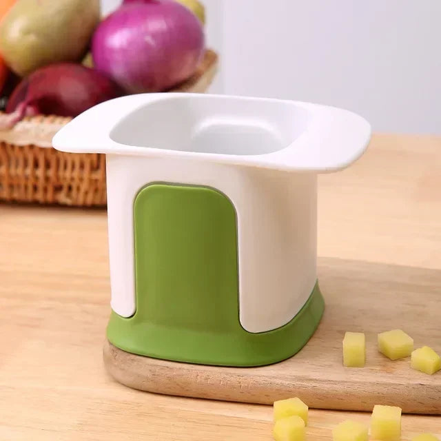 Hachoir à légumes multifonctionnel en plastique - coupe-frites & dés d'oignon rapide