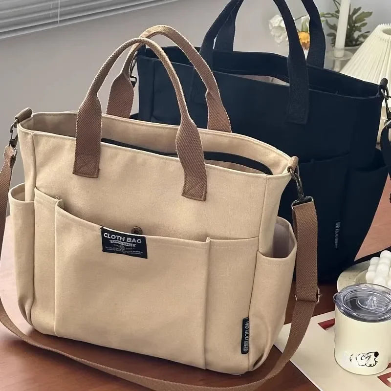 Sac Cabas en Toile Grande Capacité – Multi-Poches Pratiques