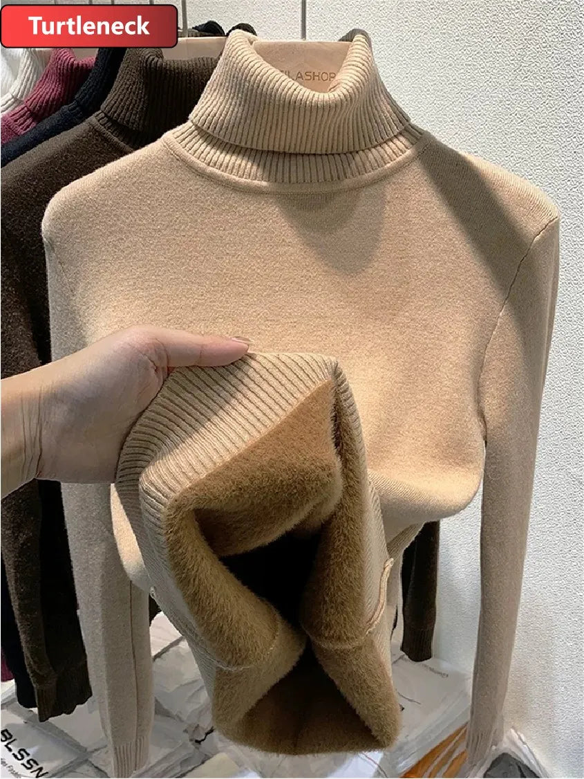 Jersey Slim Cuello Cisne - Interior de Felpa Suave