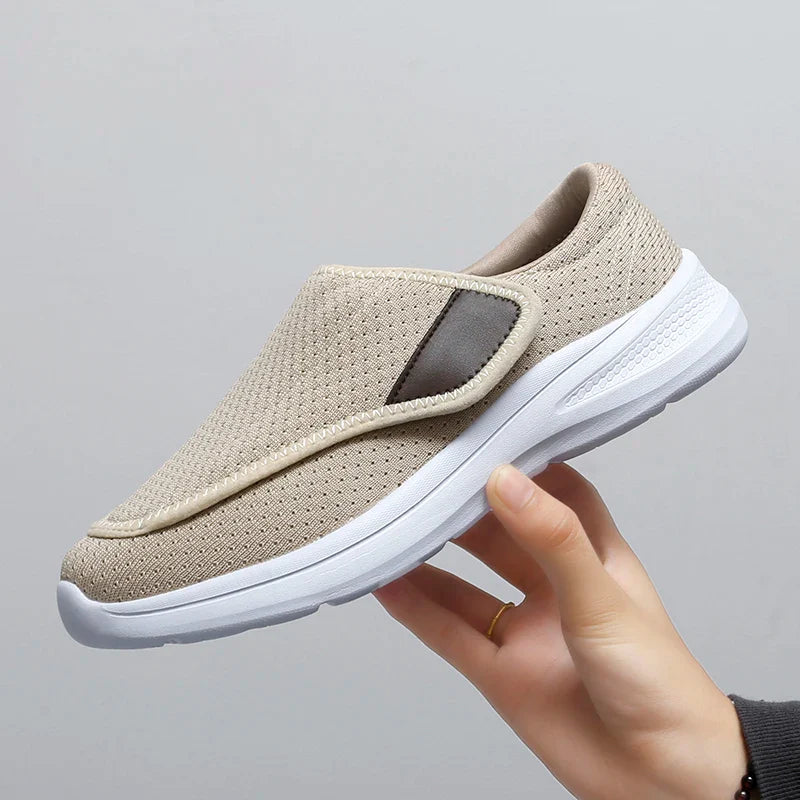 Zapatillas ortopédicas ajustables de total confort para pies anchos