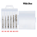 Jeu de forets à tarauder à tige hexagonale plaqués titane