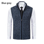 Gilet sans manches à maille col cheminé Homme