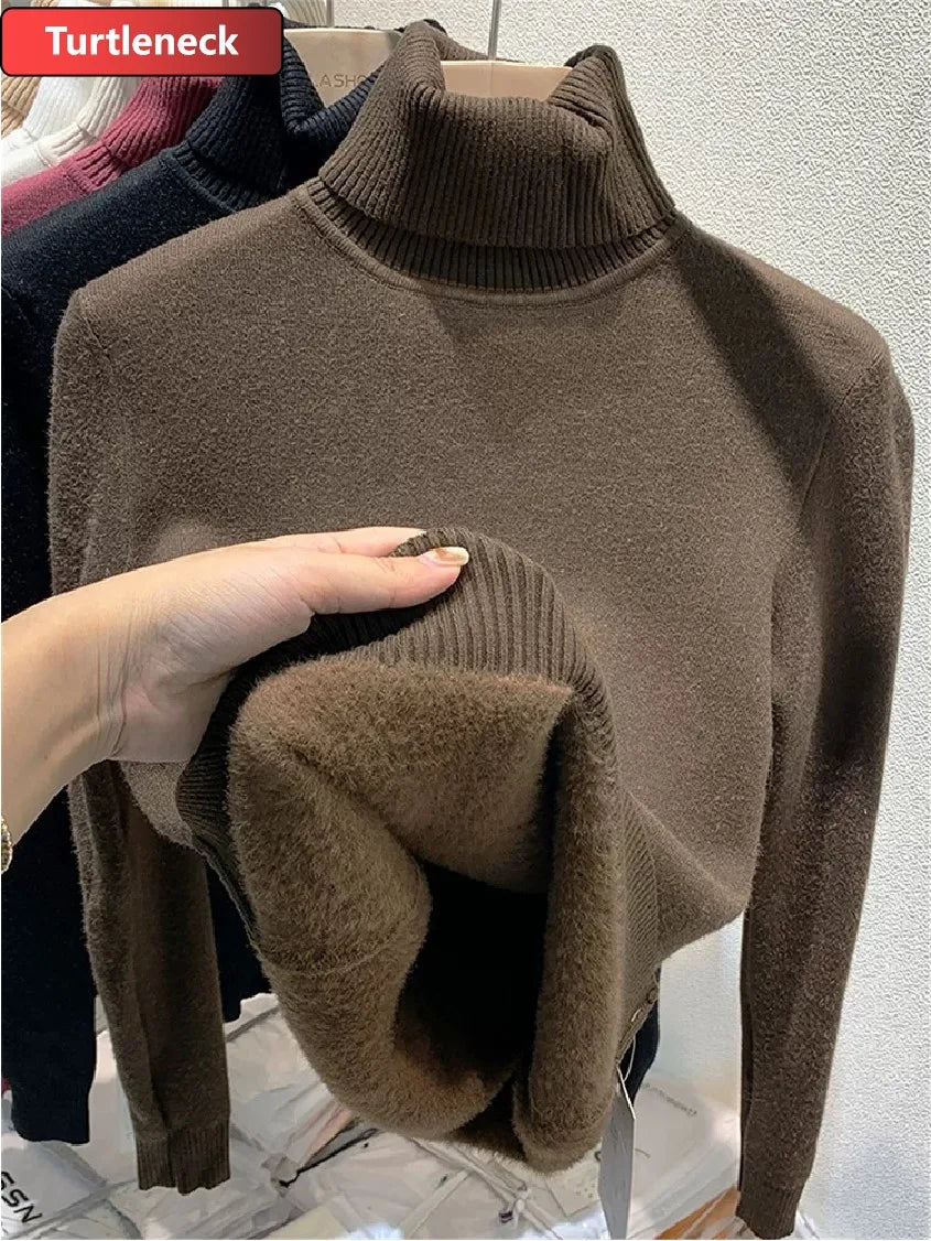 Jersey Slim Cuello Cisne - Interior de Felpa Suave
