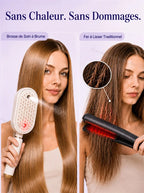 Brosse Lissante Électrique – Brume Fine, Lumière Rouge, Cheveux Secs & Humides