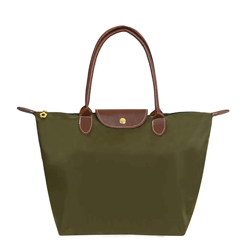 Bolso de mano plegable de nailon impermeable
