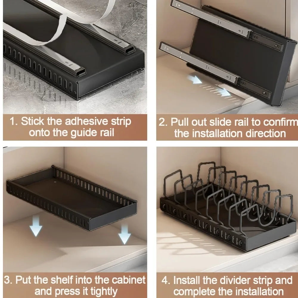 Rack Séparateur Coulissant pour Poêles & Casseroles