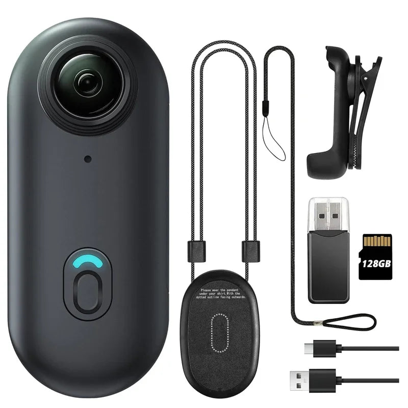 Mini Caméra Sport Full HD WiFi – Caméra d’Action pour Casque, Moto et Guidon avec Batterie Intégrée