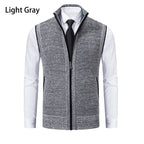 Gilet sans manches à maille col cheminé Homme