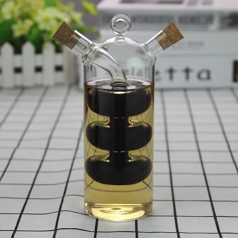 Bouteille Italienne Transparente Duo Huile et Vinaigre