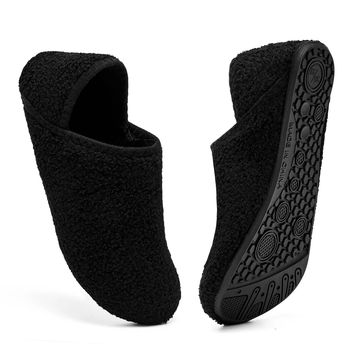 Pantuflas cálidas de algodón antideslizantes para invierno