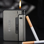 Étui Métallique 2 en 1 Cigarettes & Briquet - Idée Cadeau