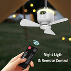 Ventilateur de Plafond Portable - Lumière LED Intégrée et Télécommande