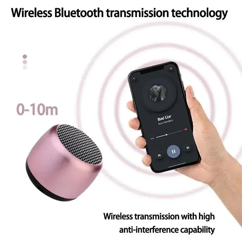 Mini enceinte Bluetooth M1 en métal — son stéréo surround, USB