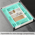 Organisateur de Tiroir Extensible avec Compartiments pour Cuisine