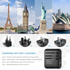 Adaptateur universel de voyage - EU, UK, USA & AU