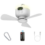 Ventilateur de Plafond Portable - Lumière LED Intégrée et Télécommande