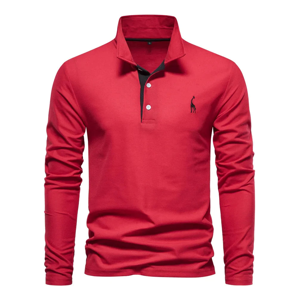 Long-Sleeved Golf Polo Shirt
