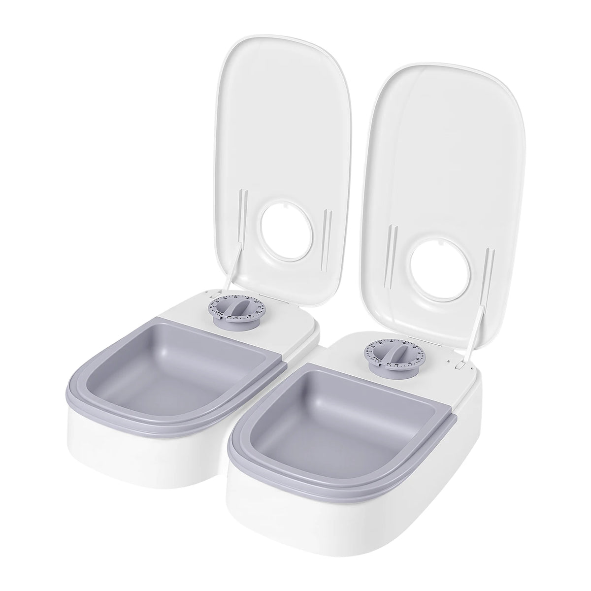 Distributeur Automatique de Nourriture Chat & Chien – Minuterie 48H, 2 Gamelles de 350ML